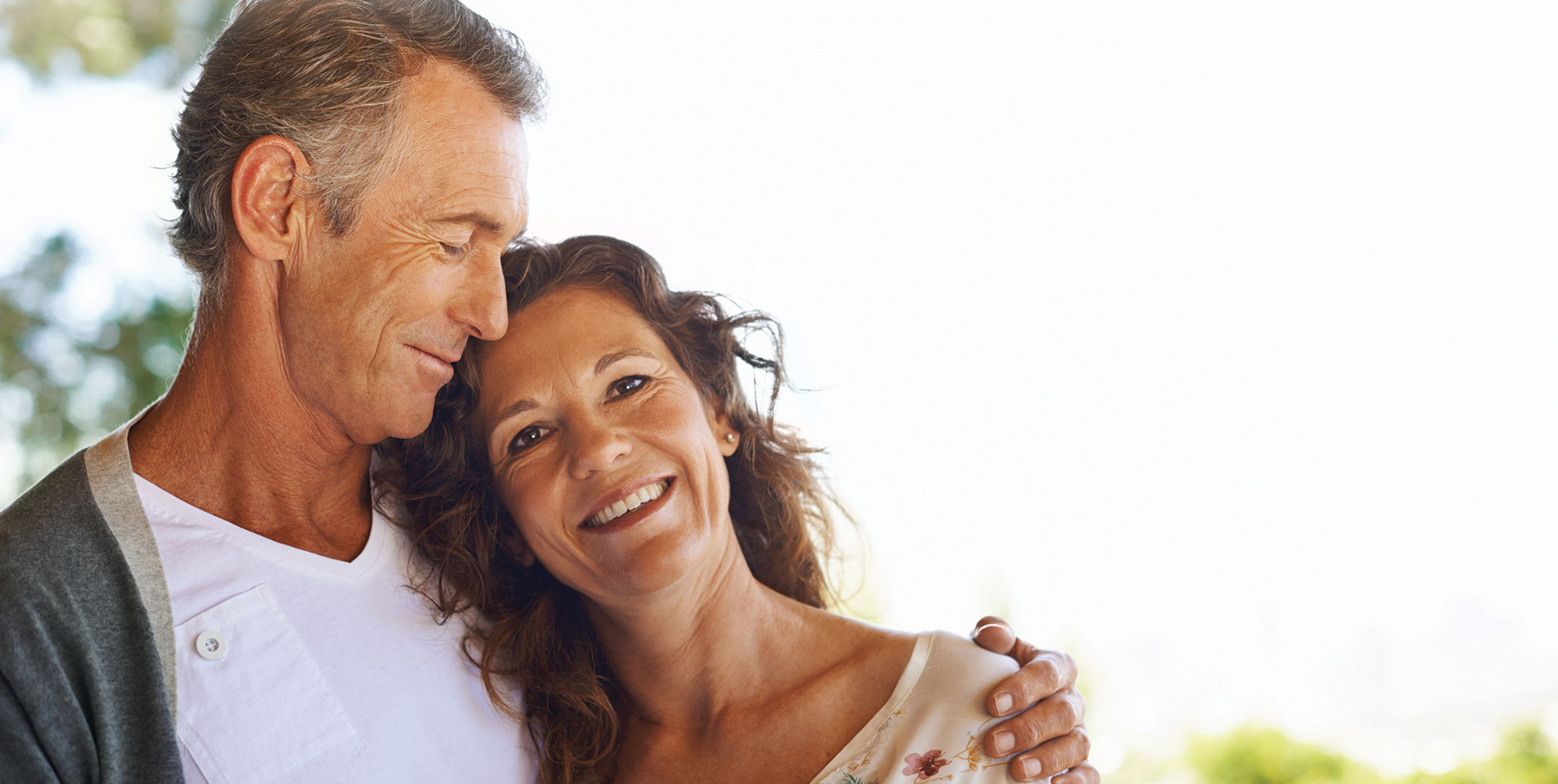 Man and woman hugging