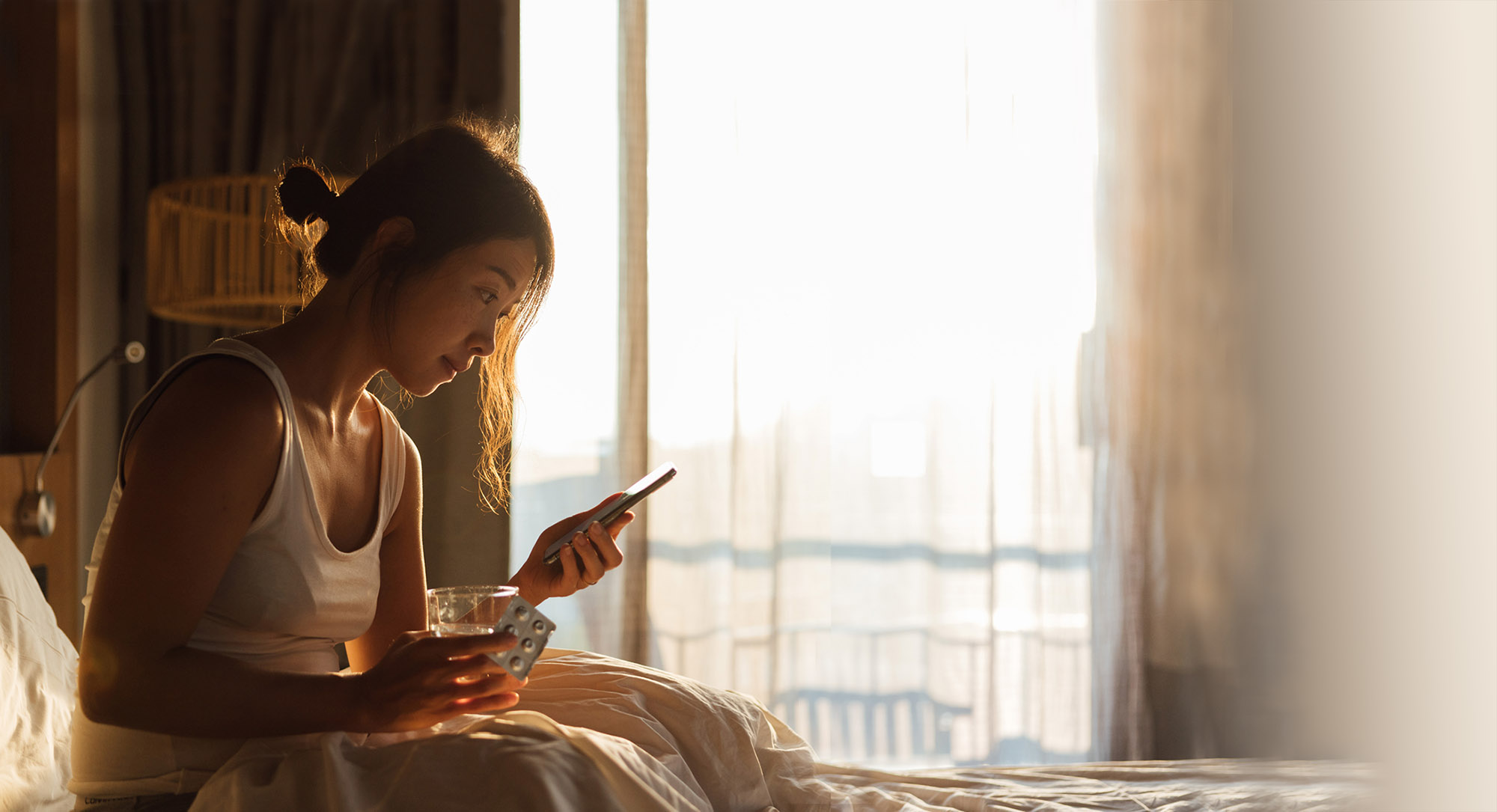 Woman conducting televisit